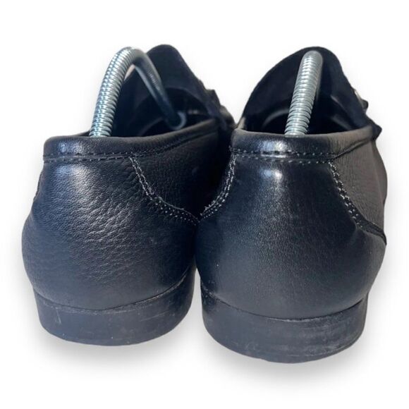 Sandrino by Sandro Moscoloni Black Leather Horse Bit Style Loafers Men's 8.5 - Picture 5 of 11